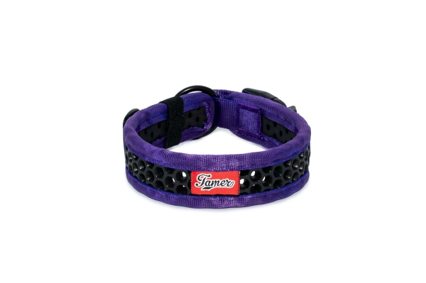 SOFTY Halsband | Länge: 35-41cm | Breite: 3,3cm | Farbe: lila/schwarz